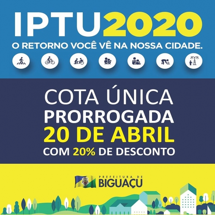 PRAZOS DO IPTU E ISS SÃO PRORROGADOS