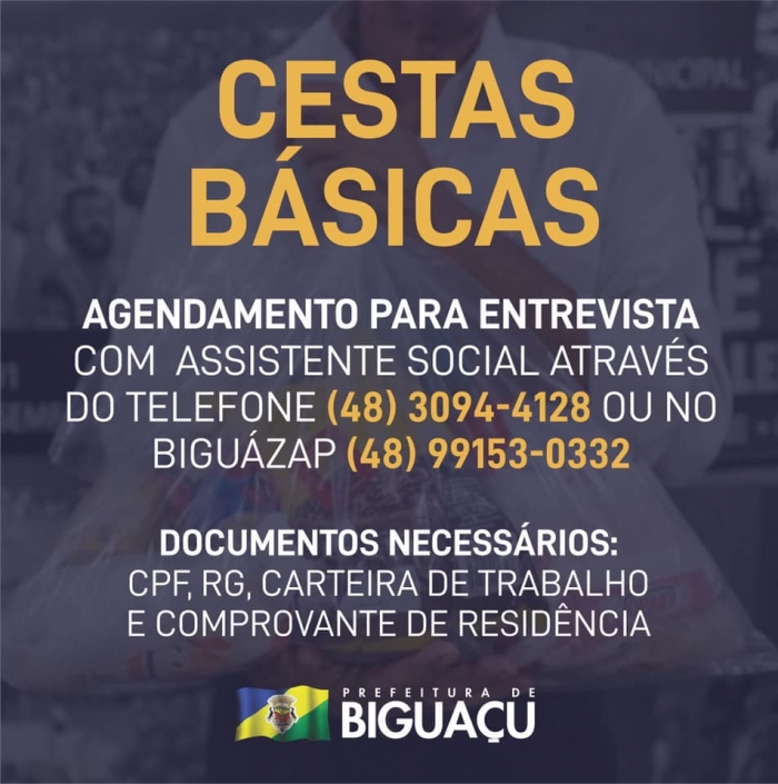 Agendamento de entrevistas para fornecimento de 📦 cestas básicas