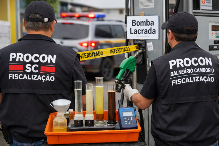 Procon identifica adulteração de diesel em posto de Balneário Camboriú