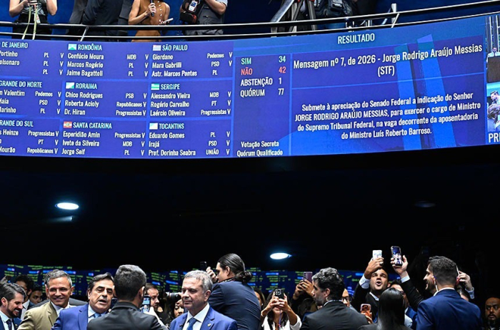 Indicação de Jorge Messias ao STF é rejeitada pelo Senado  Fonte: Agência Senado