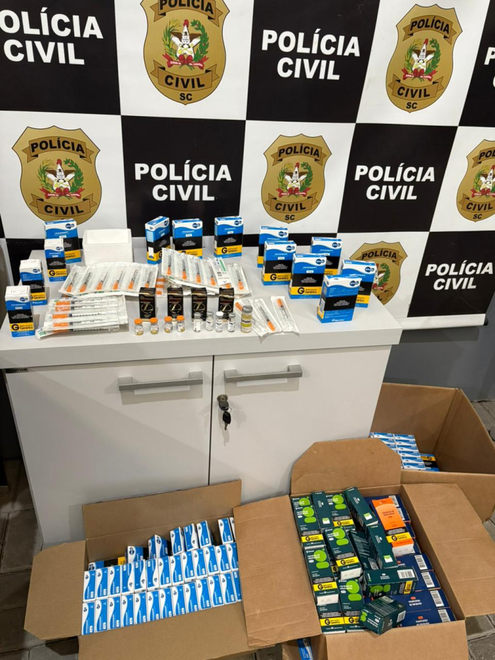 Três são presos por comercializar anabolizantes clandestinos e “tizerpatida” em Gaspar