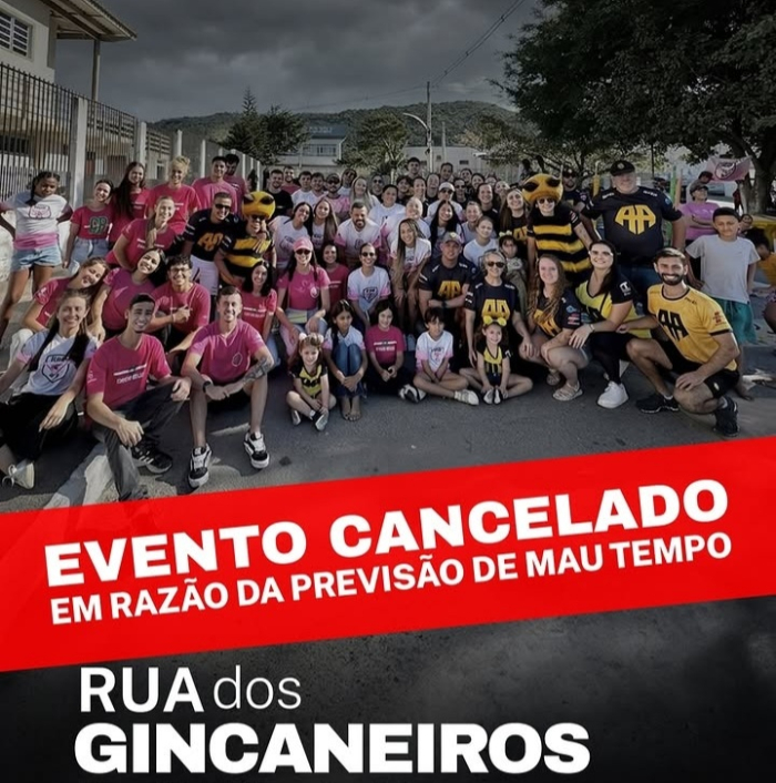 “Rua dos Gincaneiros” é cancelada em Biguaçu devido à previsão de mau tempo