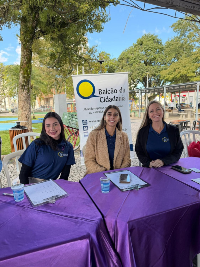 Balcão da Cidadania participa do “Maio Roxo” em Biguaçu com ações de orientação à população