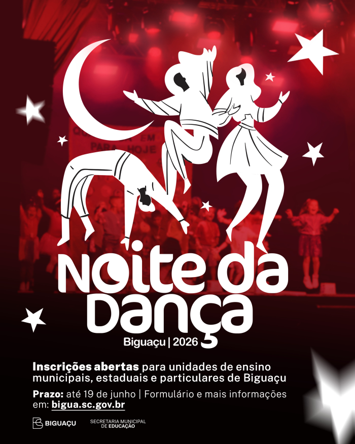 Unidades escolares de Biguaçu já podem se inscrever para a Noite da Dança 2026