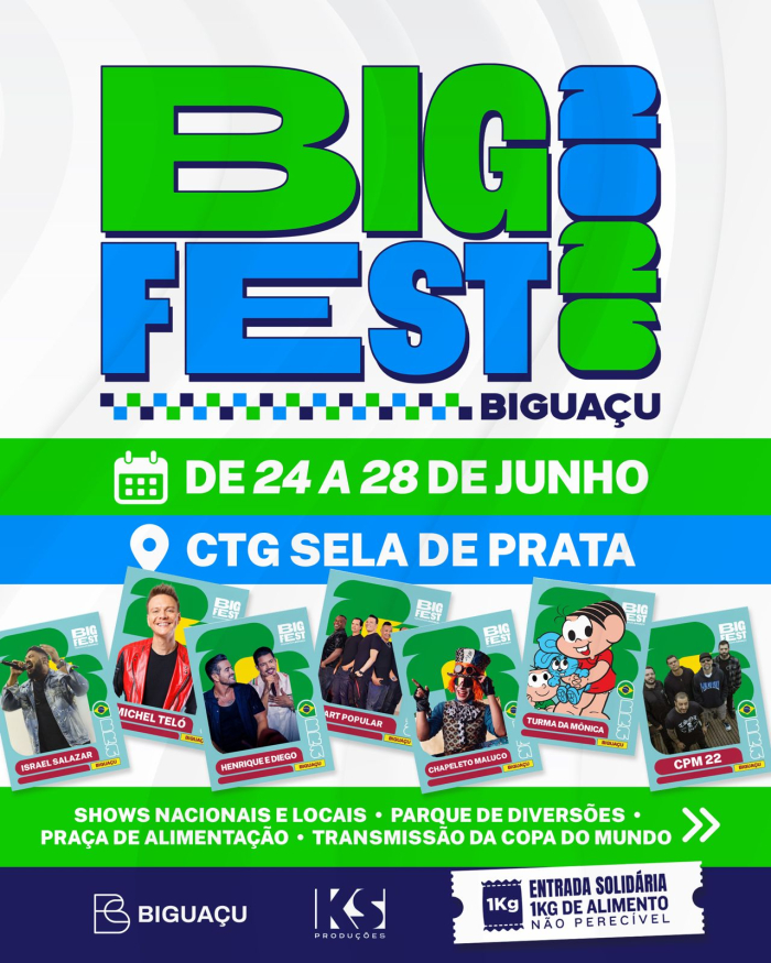 BigFest 2026 integra cultura, lazer e torcida em cinco dias de programação gratuita
