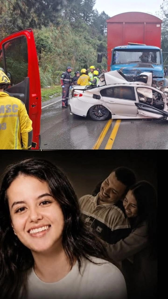 Colisão entre BMW e caminhão deixa jovem morta na SC-418, em São Bento do Sul